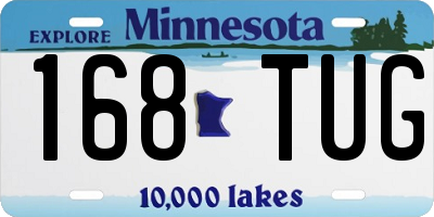 MN license plate 168TUG