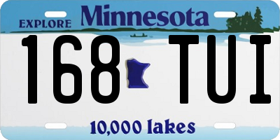 MN license plate 168TUI