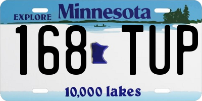 MN license plate 168TUP