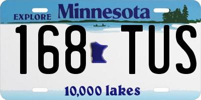 MN license plate 168TUS