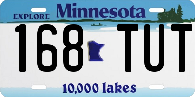 MN license plate 168TUT