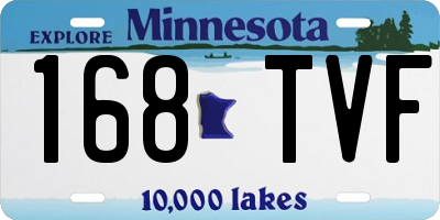 MN license plate 168TVF