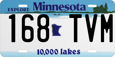 MN license plate 168TVM