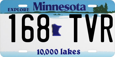 MN license plate 168TVR