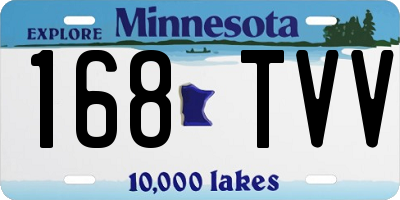 MN license plate 168TVV