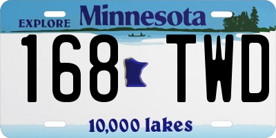 MN license plate 168TWD