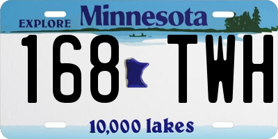 MN license plate 168TWH