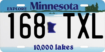 MN license plate 168TXL