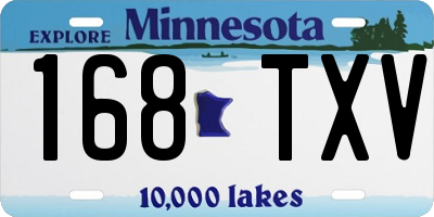 MN license plate 168TXV