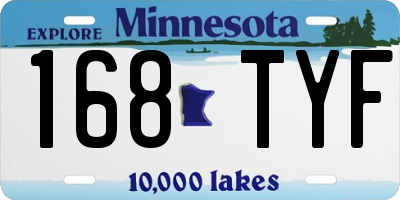 MN license plate 168TYF