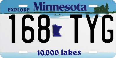 MN license plate 168TYG