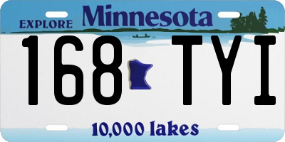 MN license plate 168TYI