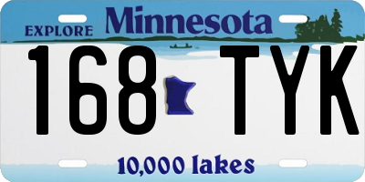 MN license plate 168TYK