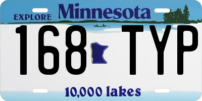 MN license plate 168TYP