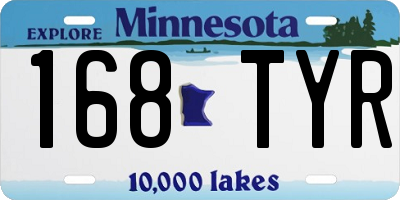 MN license plate 168TYR