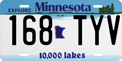 MN license plate 168TYV