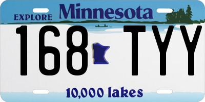 MN license plate 168TYY