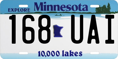 MN license plate 168UAI