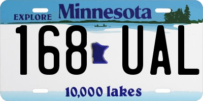 MN license plate 168UAL