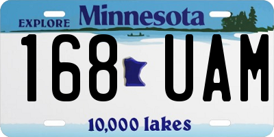 MN license plate 168UAM