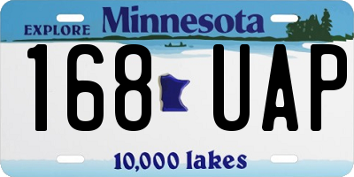 MN license plate 168UAP