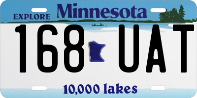 MN license plate 168UAT