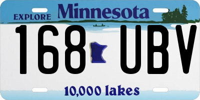 MN license plate 168UBV