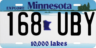 MN license plate 168UBY