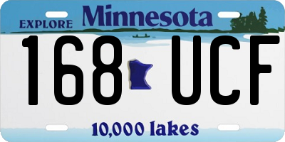 MN license plate 168UCF