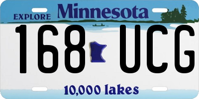MN license plate 168UCG