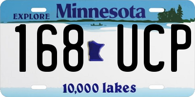 MN license plate 168UCP