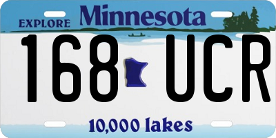 MN license plate 168UCR