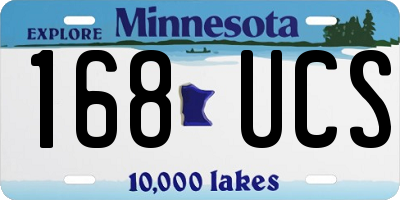 MN license plate 168UCS