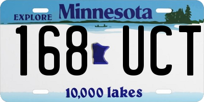 MN license plate 168UCT