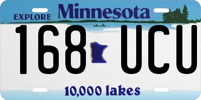 MN license plate 168UCU