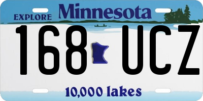 MN license plate 168UCZ