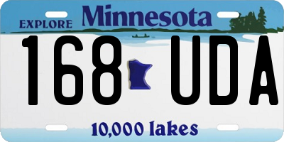 MN license plate 168UDA