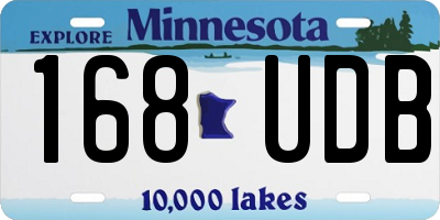 MN license plate 168UDB
