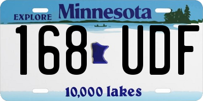 MN license plate 168UDF