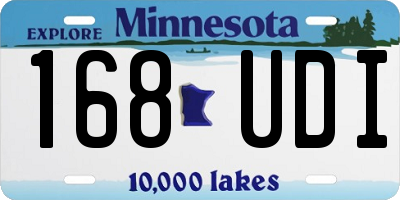 MN license plate 168UDI