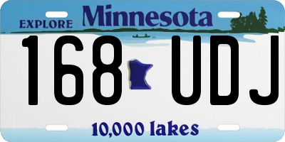 MN license plate 168UDJ
