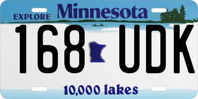 MN license plate 168UDK