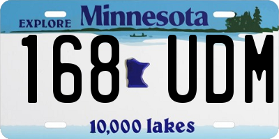 MN license plate 168UDM