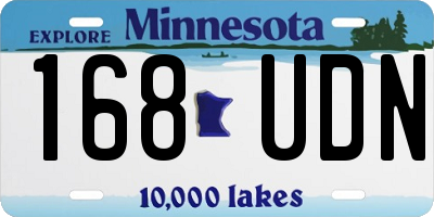 MN license plate 168UDN