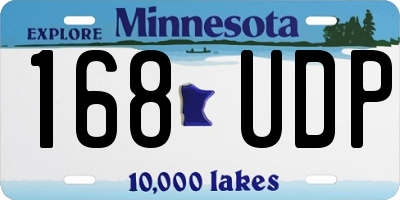 MN license plate 168UDP