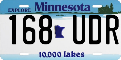 MN license plate 168UDR