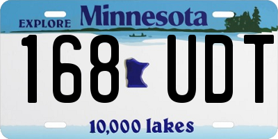 MN license plate 168UDT