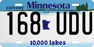 MN license plate 168UDU