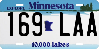 MN license plate 169LAA