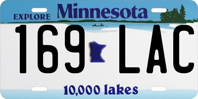 MN license plate 169LAC